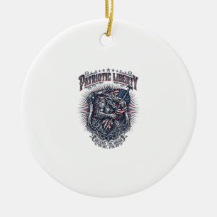 Patriotisk Varulv Patriot Skräck Monster Patriot  Julgransprydnad Keramik