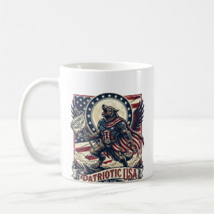 Patriotisk Varulv Patriot Skräck Monster Patriot  Kaffemugg