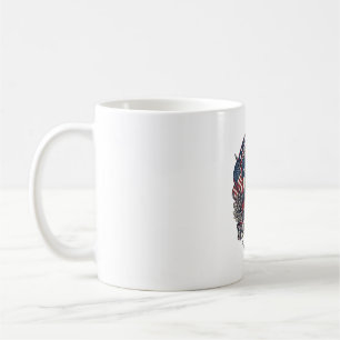 Patriotisk Varulv Patriot Skräck Monster Patriot Kaffemugg