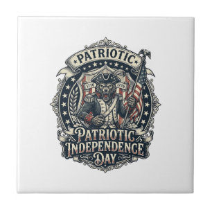 Patriotisk Varulv Patriot Skräck Monster Patriot  Kakelplatta