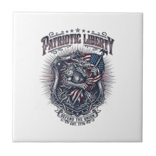 Patriotisk Varulv Patriot Skräck Monster Patriot  Kakelplatta