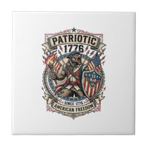 Patriotisk Varulv Patriot Skräck Monster Patriot  Kakelplatta