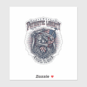 Patriotisk Varulv Patriot Skräck Monster Patriot  Klistermärken