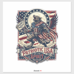 Patriotisk Varulv Patriot Skräck Monster Patriot  Klistermärken