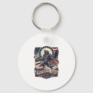 Patriotisk Varulv Patriot Skräck Monster Patriot Nyckelring