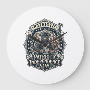 Patriotisk Varulv Patriot Skräck Monster Patriot  Stor Klocka