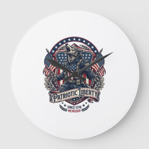 Patriotisk Varulv Patriot Skräck Monster Patriot Stor Klocka