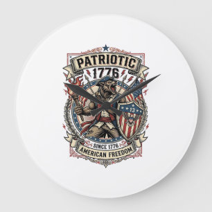 Patriotisk Varulv Patriot Skräck Monster Patriot  Stor Klocka