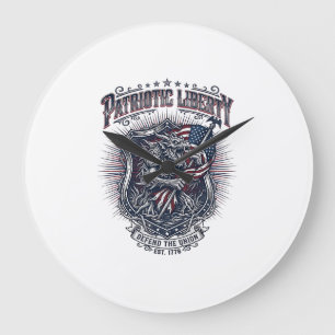 Patriotisk Varulv Patriot Skräck Monster Patriot  Stor Klocka