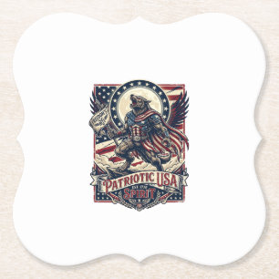 Patriotisk Varulv Patriot Skräck Monster Patriot Underlägg Papper