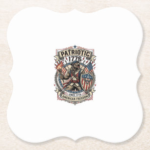 Patriotisk Varulv Patriot Skräck Monster Patriot  Underlägg Papper