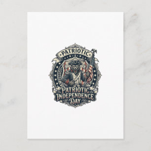 Patriotisk Varulv Patriot Skräck Monster Patriot Vykort