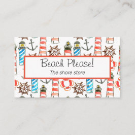 Patriotisk vattenfärgfyr visitkort