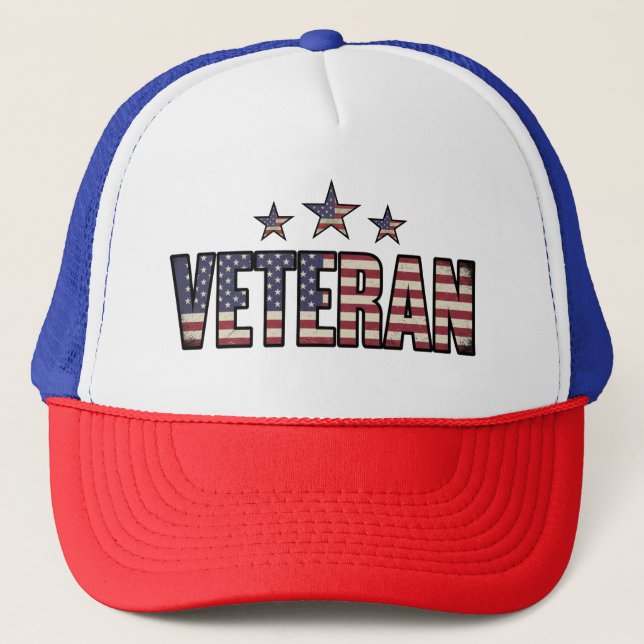 Patriotisk Veteran USA  Keps (Framsida)