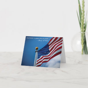 Patriotisk veteranamerikanska flaggan för kort