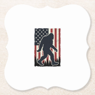 Patriotisk vildmarksfigur Vintage Flagga Vektor  Underlägg Papper