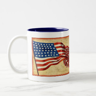 Patriotisk Vintage American Flagga Beverage Mugg