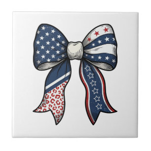Patriotisk Vintage Graverad Båge Vektor Design_1 Kakelplatta