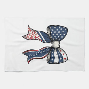 Patriotisk Vintage Graverad Båge Vektor Design_1 Kökshandduk