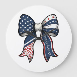Patriotisk Vintage Graverad Båge Vektor Design_1 Stor Klocka