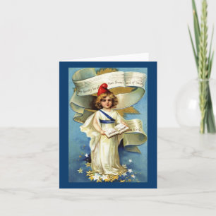 Patriotisk vintage noterar kortet kort