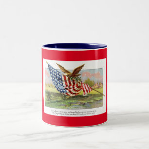 Patriotisk vintage Två-Tonad mugg