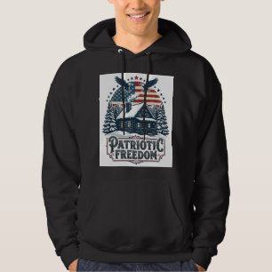 Patriotisk vinterstuga vektor grafisk t-shirt hoodie