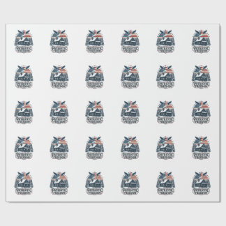 Patriotisk vinterstuga vektor grafisk t-shirt presentpapper