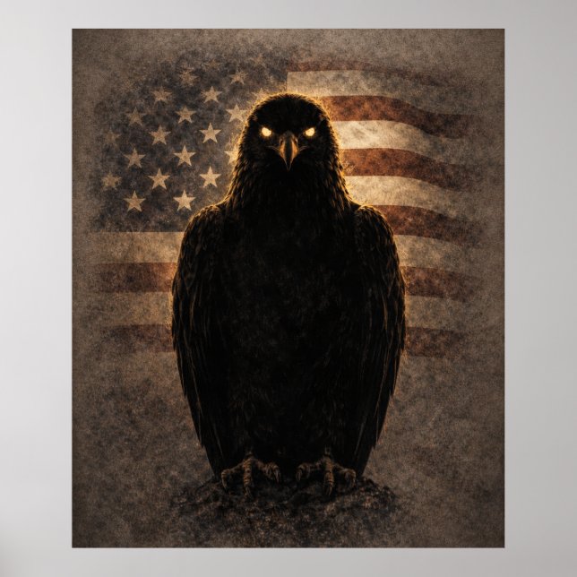 Patriotisk Vit Örn Poster (Framsidan)