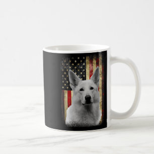 Patriotisk vit tysk schäferflagga amerikansk USA Kaffemugg