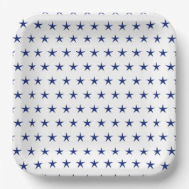 PATRIOTISK VITA MED BLUE STARS