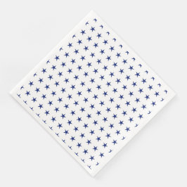 PATRIOTISK VITA MED BLUE STARS PAPPERSSERVETT
