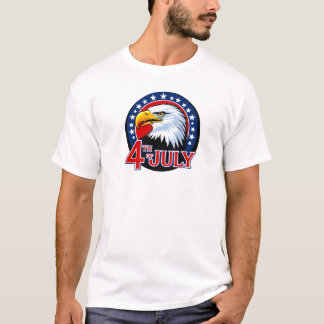 Patriotisk Vitörn 4:e Juli T-Shirt