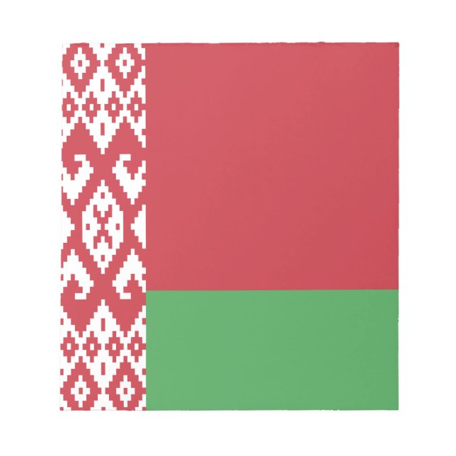 Patriotisk vitrysk flagg anteckningsblock (Framsida)