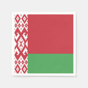 Patriotisk vitrysk flagga pappersservett