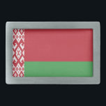 Patriotisk vitrysk Flagga Rektangulär Bälte Buckle<br><div class="desc">Vitrysslands nationella flagga.</div>
