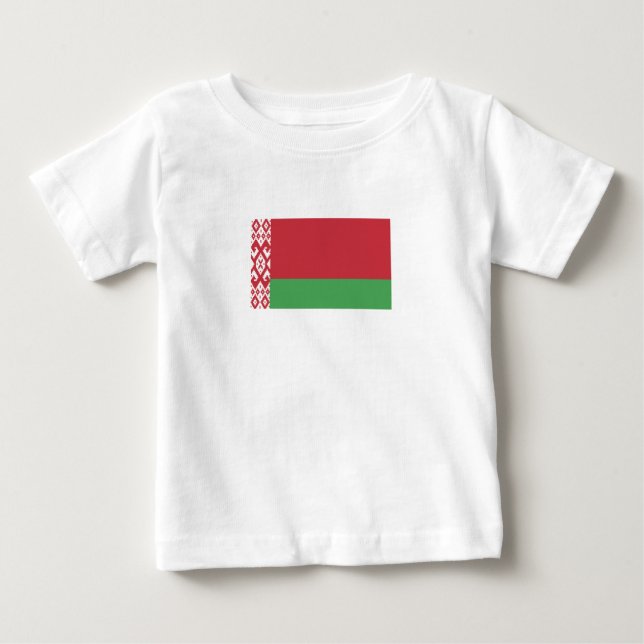 Patriotisk vitrysk flagga t-shirt (Framsida)