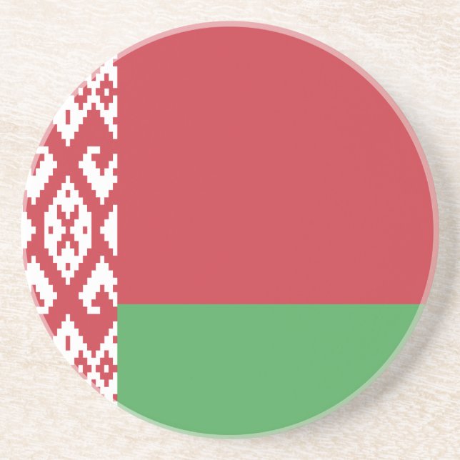Patriotisk vitrysk flaggbricka underlägg (Framsidan)