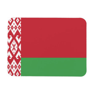 Patriotisk vitrysk flaggmagnet magnet