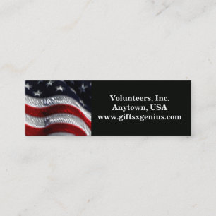 Patriotisk volontärgillandegåva mini visitkort