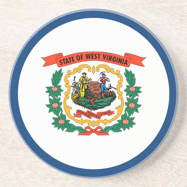 Patriotisk West Virginia statsflagga Underlägg (Framsidan)