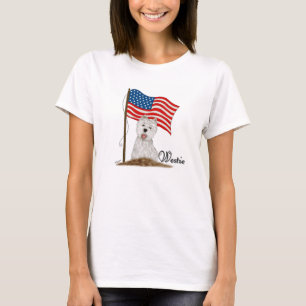 Patriotisk Westie skjorta Tee Shirt