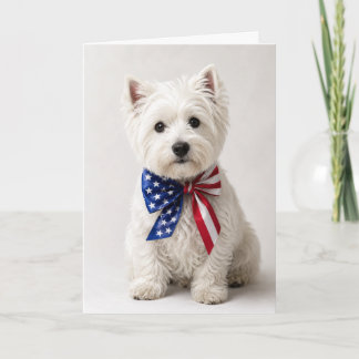 Patriotisk Westie West Highland Terrier 4 juli Kort