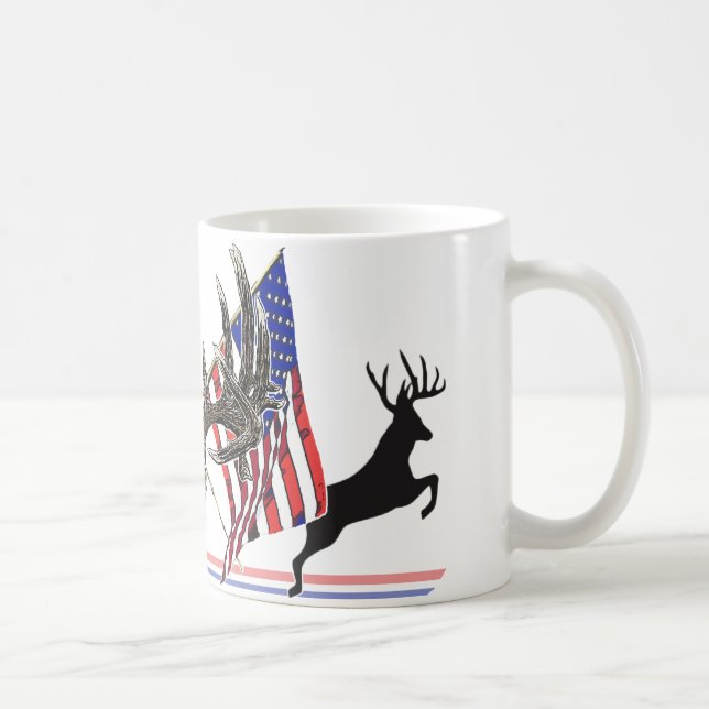 Patriotisk Whitetailbock Kaffemugg (Höger)