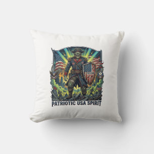 Patriotisk Zombie Patriot General Zombie Apokalyps Kudde