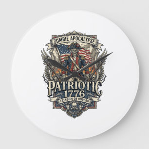 Patriotisk Zombie Patriot General Zombie Apokalyps Stor Klocka