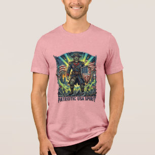 Patriotisk Zombie Patriot General Zombie Apokalyps T Shirt