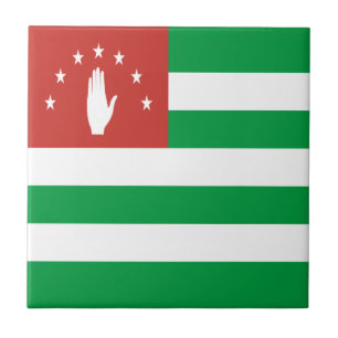 Patriotiska Abchaziens flagga Kakelplatta