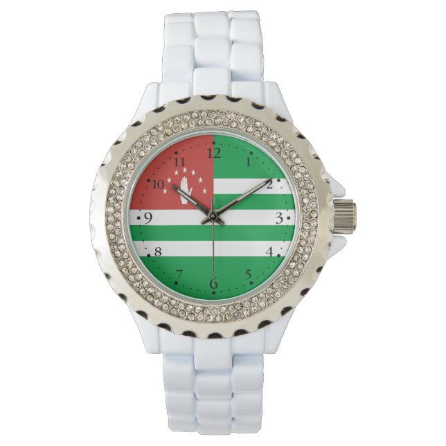 Patriotiska Abchaziska flaggan Armbandsur (Framsida)