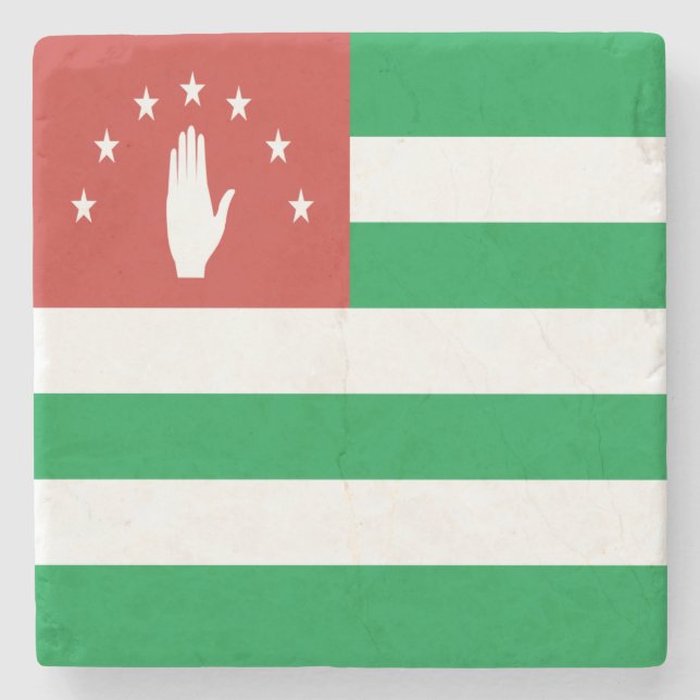 Patriotiska Abkhaziens flagga Stenunderlägg (Framsidan)